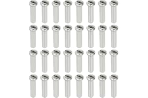 ECSiNG 100 Pezzi Di Nippli Per Raggi Di Bicicletta Adatti Per Raggi Da 14G / 2 Mm Di Diametro Accessori Di Ricambio Per Bici Da Strada In Acciaio Argentato