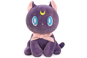 LKNBIF Sailor Moon Plush, Moon Cat Luna Plushie, 25CM Cute Soft Doll, Animal Plush Toys, Gifts for Boys Girls, New Year's & Christmas Surprise