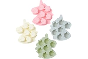 WENXIAW Moule à Glaçons Licorne en Silicone Moule à Fondant en Silicone Licorne Moules à Chocolat en Silicone pour Chocolat, Bonbons, Glaçons, Gelée, Mini Savon, Bombe de Bain, Pâtisserie, Lot de 4