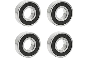 Flewdart 4pcs rodamientos de bolas 6202-2rs, rodamiento pequeños 15x35x11mm 6202 2rs aleación de cromo con doble protección para hacer usted mismo, bancos giratorios,impresoras 3D (6202-2RS 4ps)