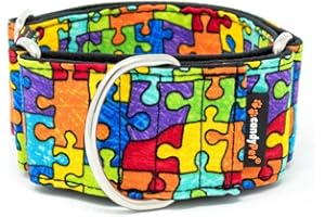 candyPet Martingale Dog Collar, Puzzle, Cotton, Special Width: Width 5 cm (30-45cm Neck)