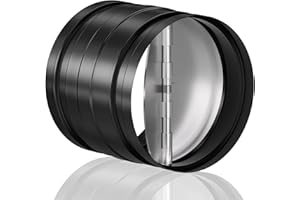 Hon&Guan Valvola di Ritorno DN 100 mm in Acciaio Zincato con Gommini di Tenuta Cappa Aspirante, Valvola di Ritegno per Ventilazione del Bagno, Cappa Aspirante, Tubo di Ventilazione