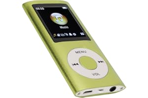 Bewinner Lettore MP3/Lettore MP4, Lettore Musicale MP4 Supporta Schede TF Fino a 64 GB, Schermo LCD Digitale da 1,8 Pollici, Lettore Musicale Portatile HiFi Lossless Sound con Altoparlante(Verde)
