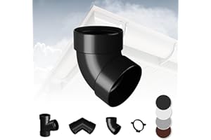 RAINWAY S Regenrinnen System (Rohrbogen 67° zweifach anthrazit) - PVC-U Kunststoff in 4 Farben, für Dachflächen < 100m² empfohlen, Eckstück Bogen 67 Grad