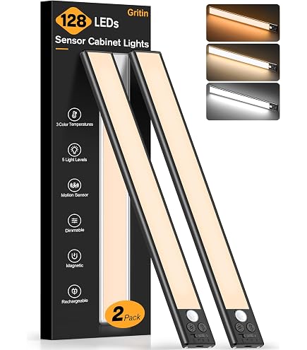 Lampe Led Detecteur De Mouvement Interieur, Lampe De Placard 4 Pcs 96 Led 4 Modes Declairage Lampe Led Rechargeable Sans 92569255