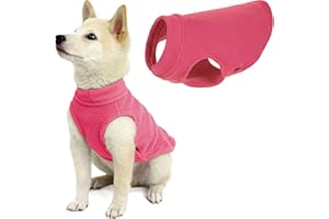 GOOBY Chaleco de Forro Polar elástico para Perro para Clima frío, pequeño, Rosa