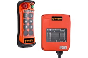 GRTOWSNU 6-Button 110-460V Industrial Wireless Crane Remote Control Radio Controller Transmitter and Receiver Overhead Bridge Crane Electric Hoist