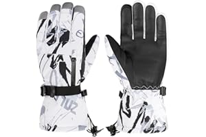 TOYOSPORT Ski Snowboard Gloves: Warm Winter Snow Gloves Thermal Waterproof Gloves Windproof Winter Gloves Touchscreen Gloves for Women Men Skiing Walking Cycling Clmbing