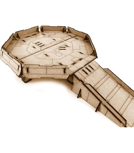 Pwork Wargames – Station Radar MDF 3mm – 4 éléments – échelle 28/35 Mm – Pour Warhammer 40k, Star Wars Legion, Etc.