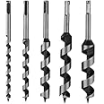 Cartkningts 5 Pieces SDS Plus Auger Bit Twist Drill Bit Industrial Wood Drill - 10 / 13 / 19 / 22 / 25mm Auger Drill Bits