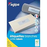 Boîte 2100 Étiquettes Blanches Apli Agipa 70x42 Mm – Multi-Usages, Anti-Bourrage, Certifié FSC