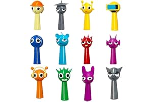 NexaSymphy S-prunki Figures, 12PCS S-prunki Cartoon Figures PVC Colorful Action for Kids, S-prunki Merchandise Model For Fans Kids Adults, Safe, Durable, and Fun Toys (12PCS A)