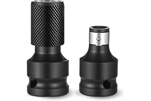 Bewudy 2 adaptery do bitów, 1/2 na 1/4 cala, wysokiej jakości klucz udarowy, akcesoria do śrubokrętów