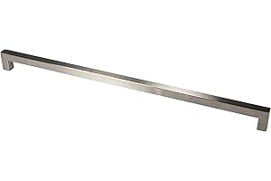 GedoTec Möbelgriff Edelstahl Stangengriff Küche - G14 | BA 448 mm | Schrankgriff eckig | Griff Edelstahl matt gebürstet | Türgriffe Profil 14 mm | 1 Stück - Schubladen-Griff für Schranktüren & Möbel