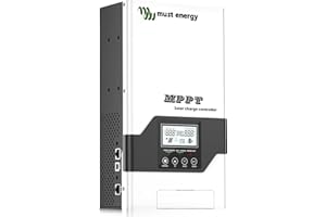 MUST ENERGY 80A 12V/24V/36V/48V Controlador de carga MPPT Regulador de panel solar con pantalla LCD para baterías de plomo-ácido y litio