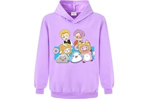 Minhuaha Foxy and Boxy Hoodie Girls Boys Cartoon Prints Cotton Jumper Unisex Kids Sweatshirts