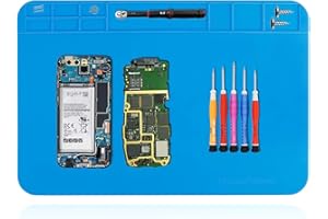 AGHOER Tapis de soudure,Tapis de travail en silicone,Résistance aux hautes températures, avec Echelle, 45×30cm, pour Souder, Réparer des Composants Electroniques, Circuits Imprimés