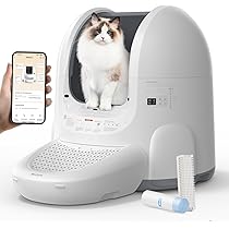 【全自動猫用トイレ】Amicura Cura2 Amicura Cura 2 Self-Cleaning Cat Litter Tray, 360 Degree Detection