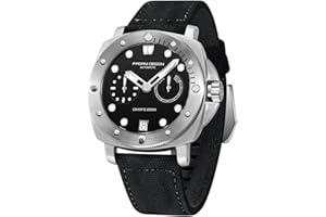 ROLLSTIMI Pagani Design 1767 Montre carrée Automatique pour Homme Bracelet en Nylon étanche jusqu'à 200 m avec Cadran de réserve de Marche