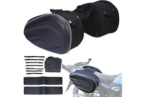 ‎AWAGAS awagas Motorrad Satteltaschen 36L-58L Erweiterbar Motorrad hecktasche Seitentasche Wasserabweisende motorradtasche Aufbewahrungstasche für Integralhelm wit Regenhüllen Universal motorradkoffer gepäck
