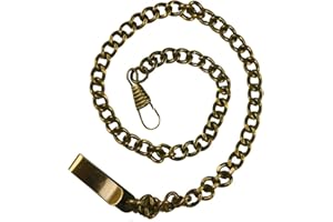 OGLE Taschenuhr-Halskette, Antik-Legierung, Silber, Bronze, Gold, Taschenuhr, Gürtel, Geldbörsenkette, Hosenkette, Taschenkette mit Schlüsselanhänger für Hosen, Gürtel, Jeans, Geldbörsen, Ohne