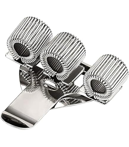 Wilcractk Porte-Stylos Avec 3 Trous, Clip Métallique à Ressort, Support Stylos Poche En Acier Inoxydable, Lot De 3, Argenté, Pour Infirmiers Et Étudiants