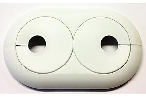 EPICING Fränkische Rohrwerke Doppelrosette für Rohraußendurchmesser 15 mm mit variablem Lochabstand von 35-58 mm, weiß, 1 Stück, 75915800