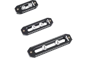 INNOREL 3 Packs de Rails NATO à dégagement Rapide 45 mm/65 mm/85 mm avec vis 1/4" pour Cage de caméra, Support de Moniteur de Terrain, poignée supérieure à Pince NATO, poignée latérale
