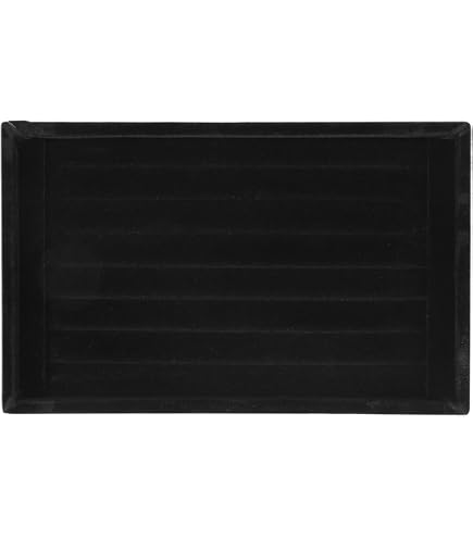 Plateau Présentation Bijoux En Mousse Velours Noir - 2 Pièces, 100 Emplacements Par Plateau, 28x18 Cm