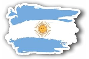 AMA SHOP Adhesivo con la bandera de Argentina Mod.3 | Pegatina para casco, moto, caravana, barco | AutoTuning