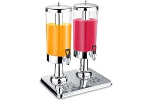 RSHJD Dispenser per Bevande Fredde da 3L/6L Distributore di Succhi per Bevande Fresche Acciaio Inossidabile per Uso Commerciale Servizio Colazione a Buffet in Hotel
