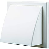 6 inch Light Weight Push Fit Anti Insect Cowled External Wall Air Vent Ventilation Plastic 6" Will fit All 150mm Universal Pi