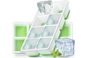 Große Eiswürfelbehälter mit Deckel, FURNSII 2 Stück Grosse Eiswürfelform Eckig aus Silikon BPA Frei, Stapelbar Ice Cube Tray Eiswürfel Form für Bier Cocktails Whisky Getränke