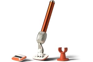 Fler The Razor Starter Set - Rasoio Donna 5 Lame, Rasoio con Supporto e 2 Lamette di Ricambio, Rasoi Unisex, Lametta con Aloe Vera, Vitamina E, Arancio Sicily