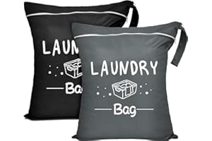 PASHOP Reise Wäschesack Klein mit Reißverschluss, Wasserdichte Reise Wäschebeutel für Schmutzwäsche, Badebekleidung, Waschbarer Camping Dry Wetbag Stoffwindeln, Geeignet für Fitness (Black+Grey)