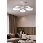 D&ouml;nence Led Beyaz Renk Modern Tasarım Enerji Tasarruflu &Uuml;&ccedil; Renk Işık Ledli Dekoratif Avize Salon Yemek Odası