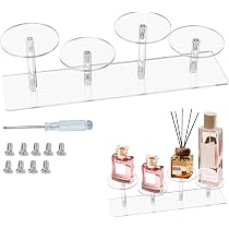 Présentoir En Acrylique Noir Et Transparent 4 Niveaux - Support Parfum, Cupcakes Et Figures