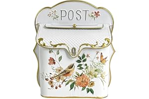 BIG FORTUNE Boîte aux lettres de montage mural pour boîtes aux lettres extérieures/montage mural à l'extérieur Convient pour la décoration de style ancien