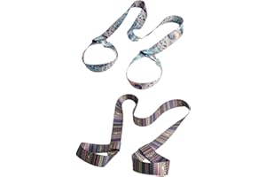 XUJLRL 2 pezzi Cinghia Yoga Mat Per Tappetino Da Yoga Cinghia Per Il Del Tappetino Da Regolabile Cinghia per Regolabile Porta cintura stampata Per Yoga Pilates Esercizi Aerobica Tappetino Esercizi Sport