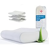 ORTHOVERSE Cuscino Cervicale per dormire - Cuscino memory foam Ortopedico, Guanciale Memory Foam Letto, Cuscino Antirussament