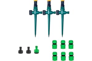 JINGTOPS Arroseur Jardin,Arrosage Automatique pour Jardin,Arroseur de Pelouse 360,Arroseur de Jardin Multifonction-RéGlable Vec Raccord De Tuyau 1/2 et Y,Asperseur Arrosage,Arrosage Automatique Pelouse(Set 2)