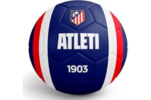 SaoTi Pallone Atletico Madrid Taglia 5 Blu Scudo Classico Balcone da Calcio con Scudo 1903