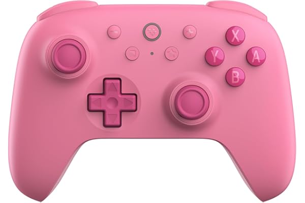 8BitDo Ultimate 2C Bluetooth Controller for Switch, Wireless Controller with 6-Axis Motion Control, Rumble Vibration, Refined D-Pad and Bumpers, and Hall Effect Joysticks (Pink)