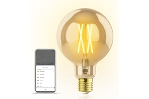 Chuango G95G Ampoule Intelligent Wifi Globe Retro Edison E27 - Smart Bulb Connectée pour Économie d'Énergie - Contrôlable depuis Smartphone, Alexa et Google Home et Siri - Puissance 6.5W