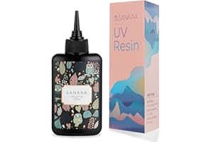 Résine UV Transparente, Résine de Durcissement Solaire UV Transparente pour La Fabrication de Bijoux à Bricoler (100g)