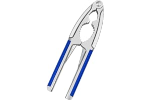 YMHPRIDE Nut Crackers Walnut Cracker Heavy Duty Shell Cracker Seafood Cracker Walnut Opener Tool with Non-Slip Handle(Blue)