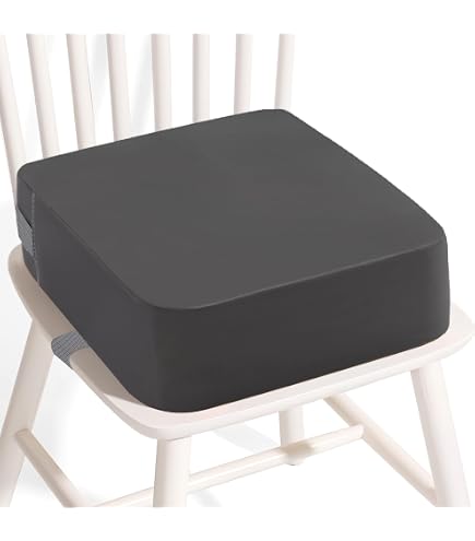 Rehausseur De Siège Enfant 10 Cm - Housse En Cuir PU Lavable, Mousse Haute Densité - Avec 2 Sangles De Sécurité Antidérapantes - Portable - 9