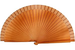 ELNWNNKC Abanico de madera elegante de estilo español, estilo vintage, color liso, plegable, para disfraces, fiestas, decoración