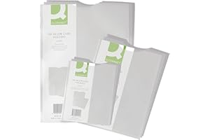 Q-Connect KF01948 Pochette pour cartes A5 Lot de 100 (Import Royaume Uni)