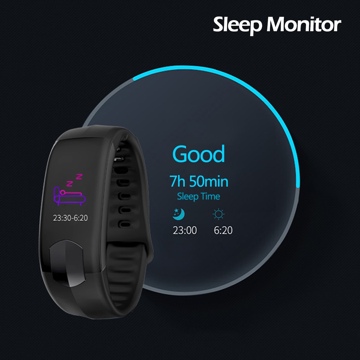 CHEREEKI Fitness Tracker (Grande Schermo), Schermo a Colori Activity Tracker con Cardiofrequenzimetro IP67 Impermeabile… - immagine 6